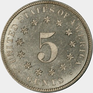 1880 Proof Five Cent reverse