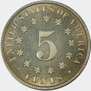 1882 Proof Five Cent reverse