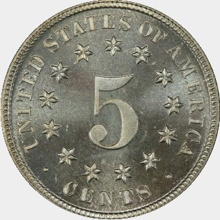 1883 Proof Five Cent reverse