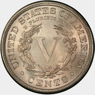 1884  Five Cent reverse