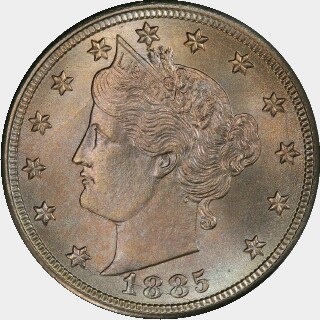 1885  Five Cent obverse