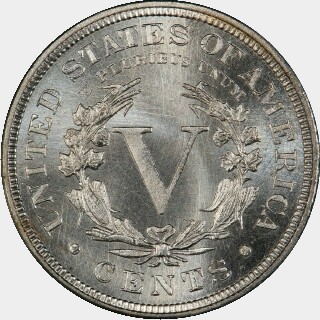 1887  Five Cent reverse