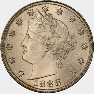 1888  Five Cent obverse