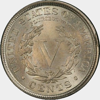 1891  Five Cent reverse
