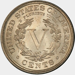1892  Five Cent reverse