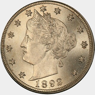 1892  Five Cent obverse