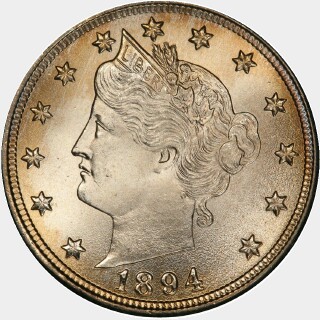 1894  Five Cent obverse