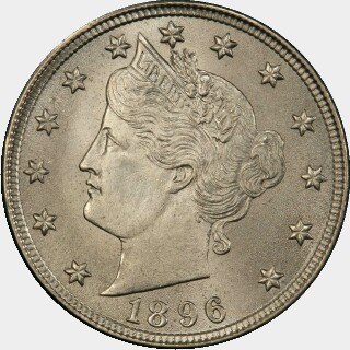 1896  Five Cent obverse