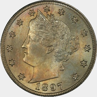 1897  Five Cent obverse