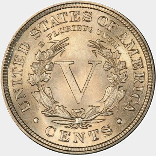 1898  Five Cent reverse