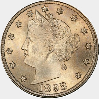 1898  Five Cent obverse