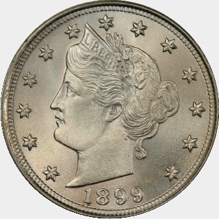 1899  Five Cent obverse