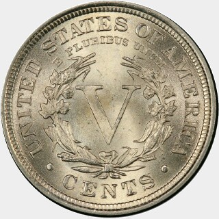 1901  Five Cent reverse