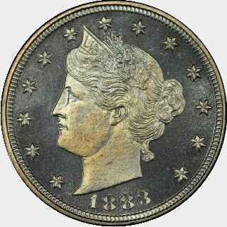 1883 Proof Five Cent obverse