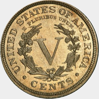 1890 Proof Five Cent reverse