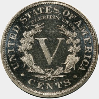 1893 Proof Five Cent reverse