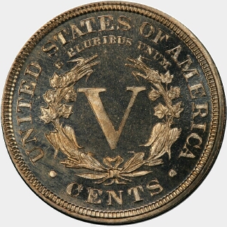 1894 Proof Five Cent reverse