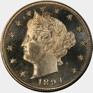 1894 Proof Five Cent obverse