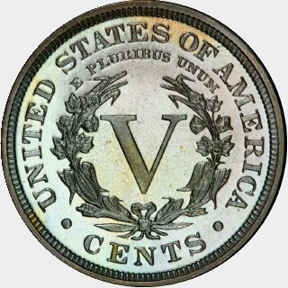1899 Proof Five Cent reverse