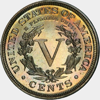 1900 Proof Five Cent reverse