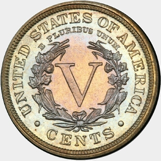 1902 Proof Five Cent reverse