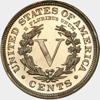 1904 Proof Five Cent reverse
