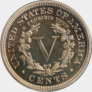1905 Proof Five Cent reverse