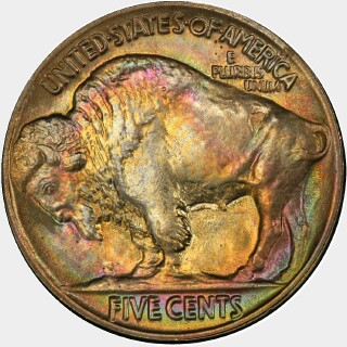 1913  Five Cent reverse
