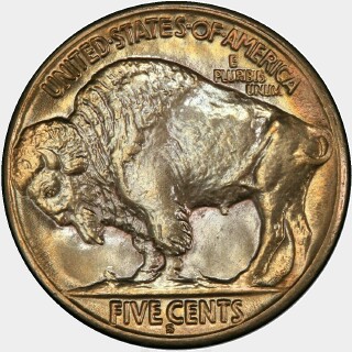 1914-S  Five Cent reverse