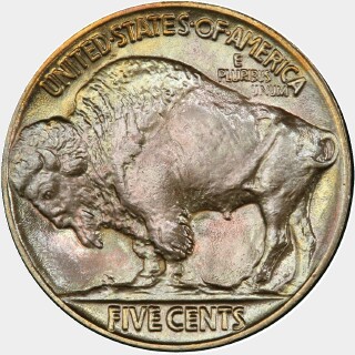 1916  Five Cent reverse