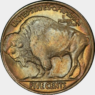 1916  Five Cent reverse