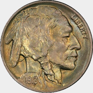 1918/7-D  Five Cent obverse