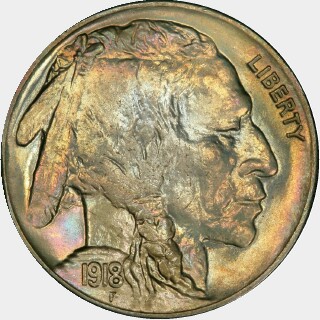 1918-S  Five Cent obverse