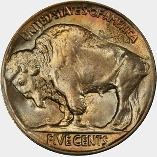 1919  Five Cent reverse