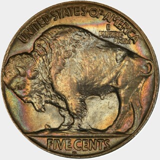 1919-D  Five Cent reverse