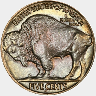 1919-S  Five Cent reverse