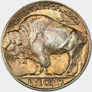 1920  Five Cent reverse