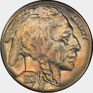 1921-S  Five Cent obverse