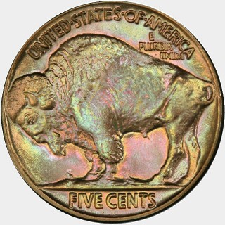 1928  Five Cent reverse