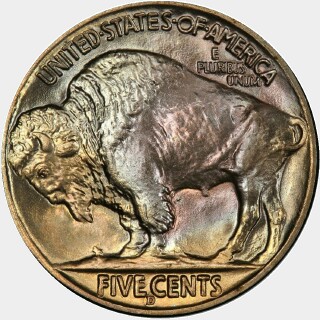 1938-D/S  Five Cent reverse