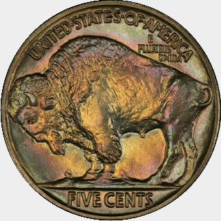 1915 Proof Five Cent reverse