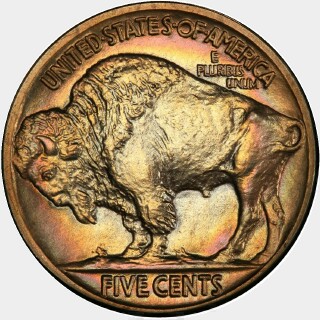 1916 Proof Five Cent reverse