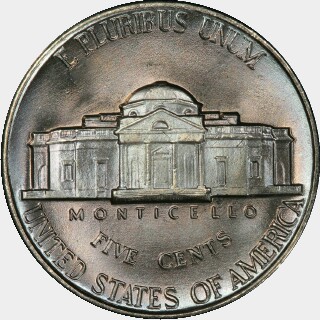 1938  Five Cent reverse