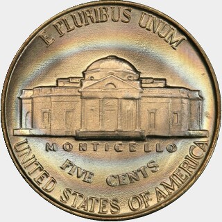 1939  Five Cent reverse