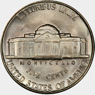 1941  Five Cent reverse