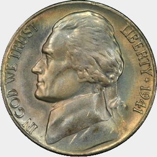 1941-S  Five Cent obverse