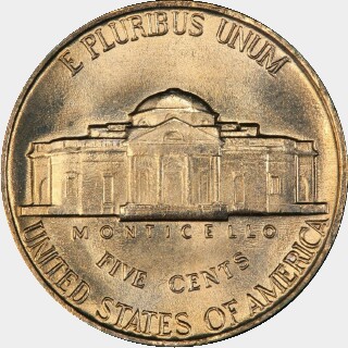 1942  Five Cent reverse