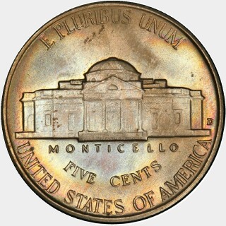 1942-D  Five Cent reverse