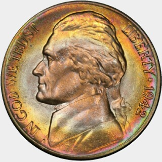 1942-D  Five Cent obverse
