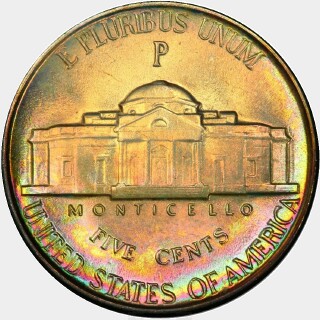 1942-P  Five Cent reverse